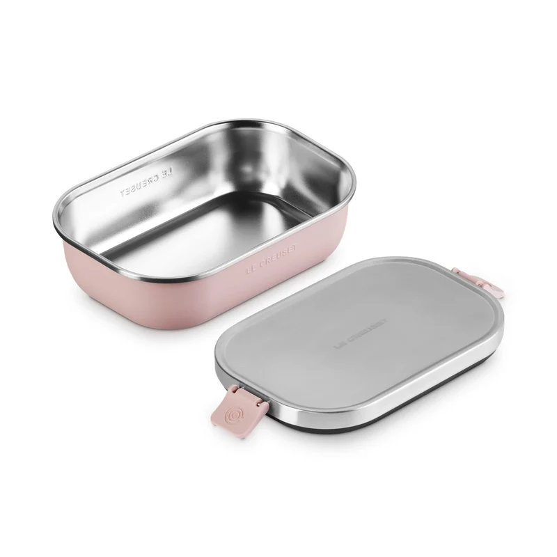 90 cl - On The Go Lunch Box Contenitore Per Alimenti Rettangolare In Acciaio Inox