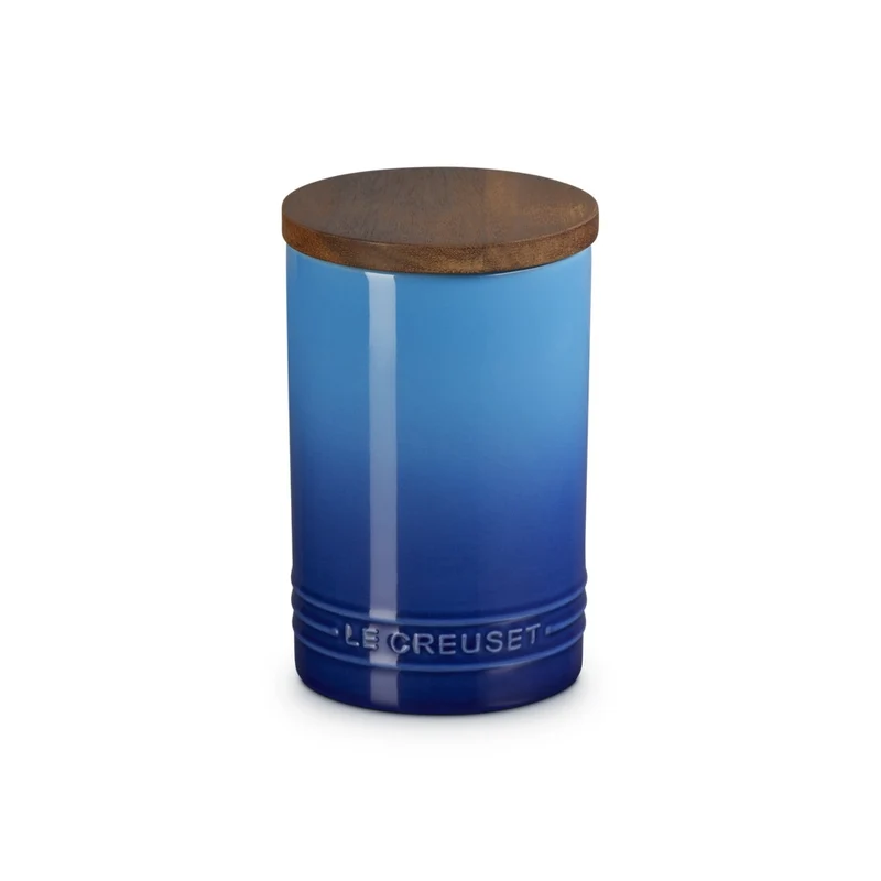 77 cl - Evolution Barattolo In Gres Vetrificato Con Coperchio In Legno