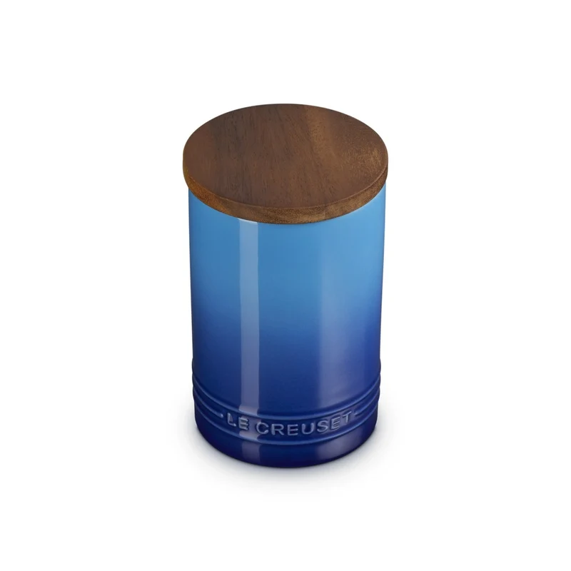 77 cl - Evolution Barattolo In Gres Vetrificato Con Coperchio In Legno