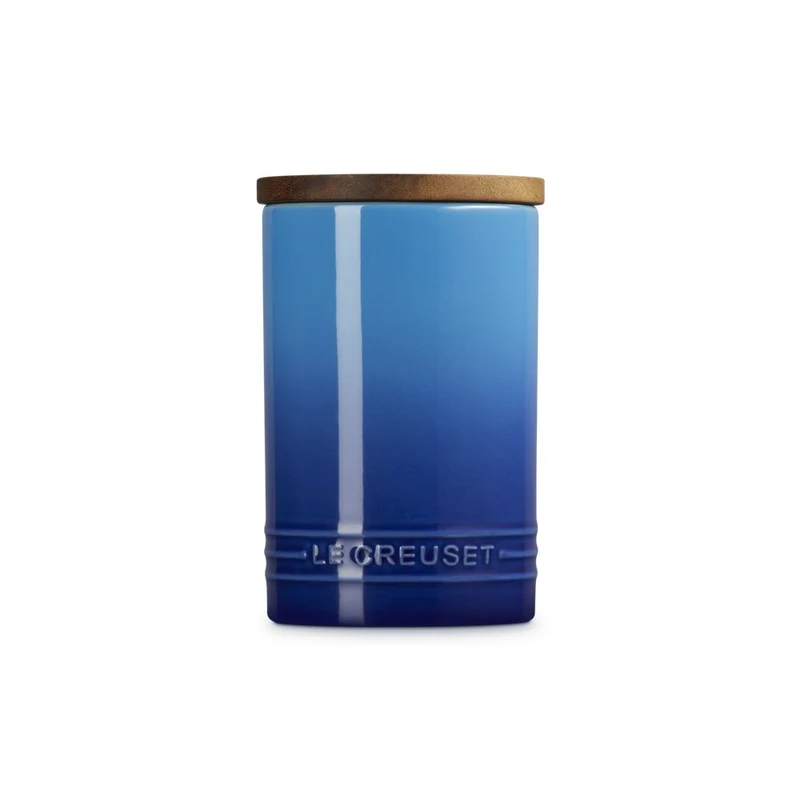 77 cl - Evolution Barattolo In Gres Vetrificato Con Coperchio In Legno