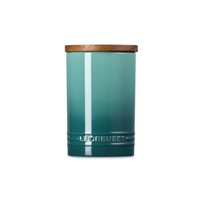 77 cl - Evolution Barattolo In Gres Vetrificato Con Coperchio In Legno
