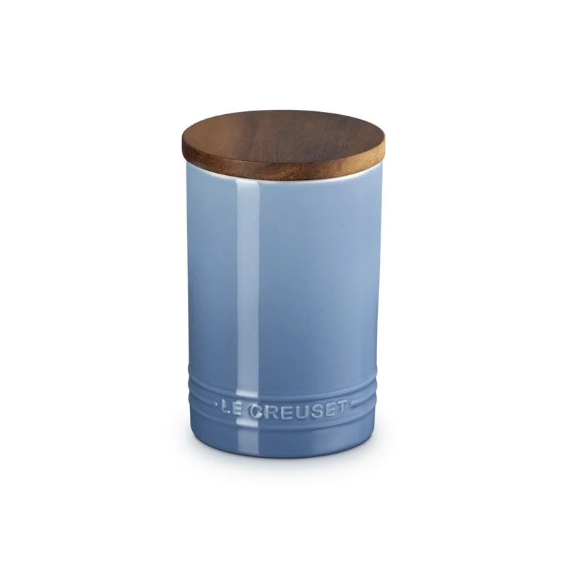 77 cl - Evolution Barattolo In Gres Vetrificato Con Coperchio In Legno