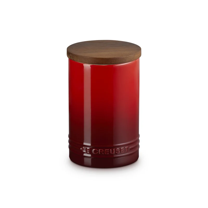 77 cl - Evolution Barattolo In Gres Vetrificato Con Coperchio In Legno