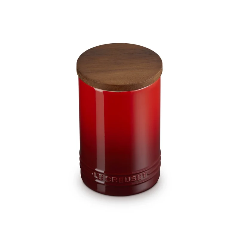 77 cl - Evolution Barattolo In Gres Vetrificato Con Coperchio In Legno