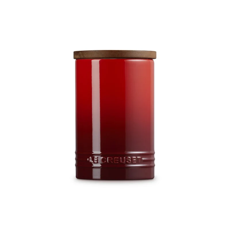 77 cl - Evolution Barattolo In Gres Vetrificato Con Coperchio In Legno