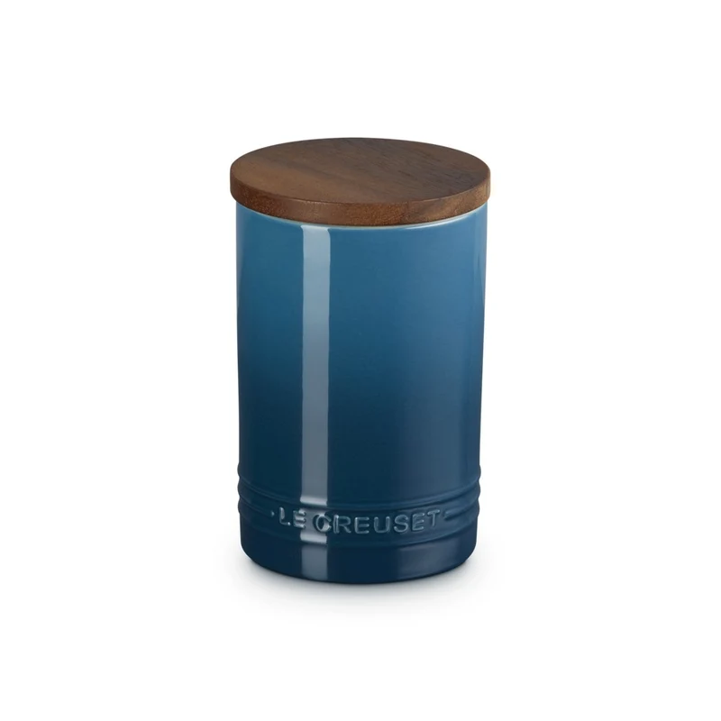 77 cl - Evolution Barattolo In Gres Vetrificato Con Coperchio In Legno