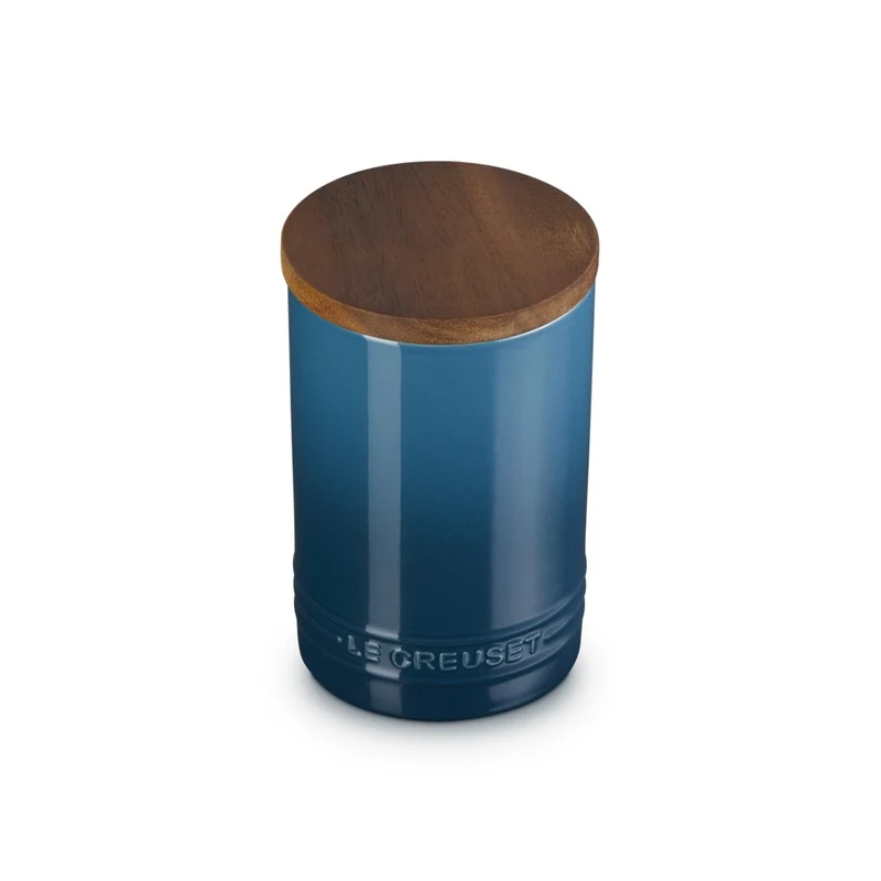 77 cl - Evolution Barattolo In Gres Vetrificato Con Coperchio In Legno