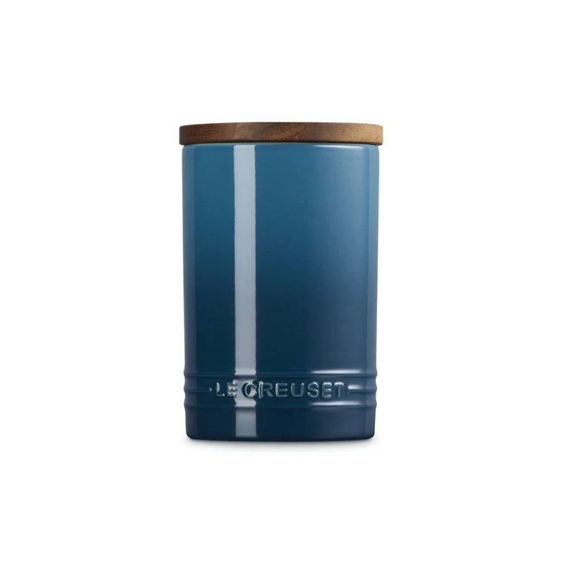 77 cl - Evolution Barattolo In Gres Vetrificato Con Coperchio In Legno