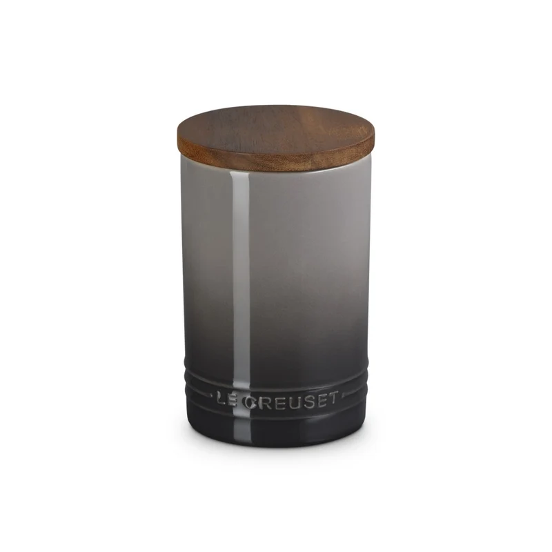 77 cl - Evolution Barattolo In Gres Vetrificato Con Coperchio In Legno