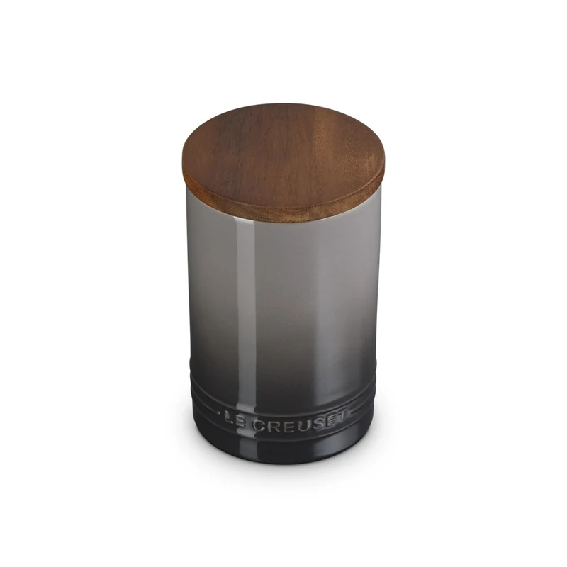 77 cl - Evolution Barattolo In Gres Vetrificato Con Coperchio In Legno