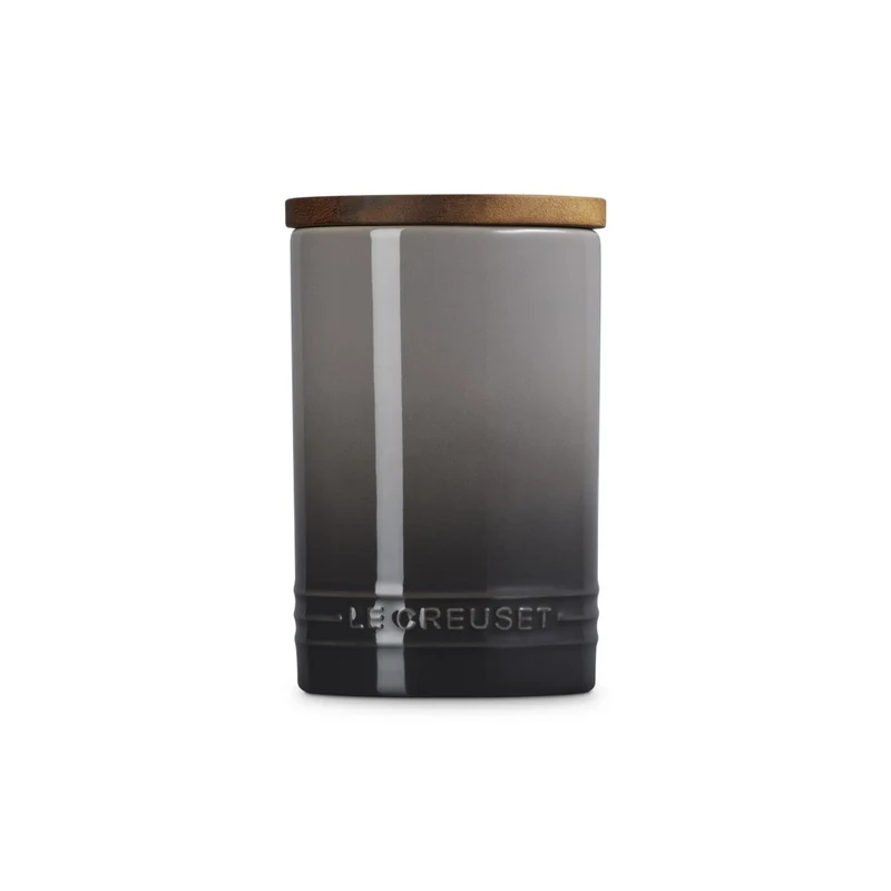 77 cl - Evolution Barattolo In Gres Vetrificato Con Coperchio In Legno