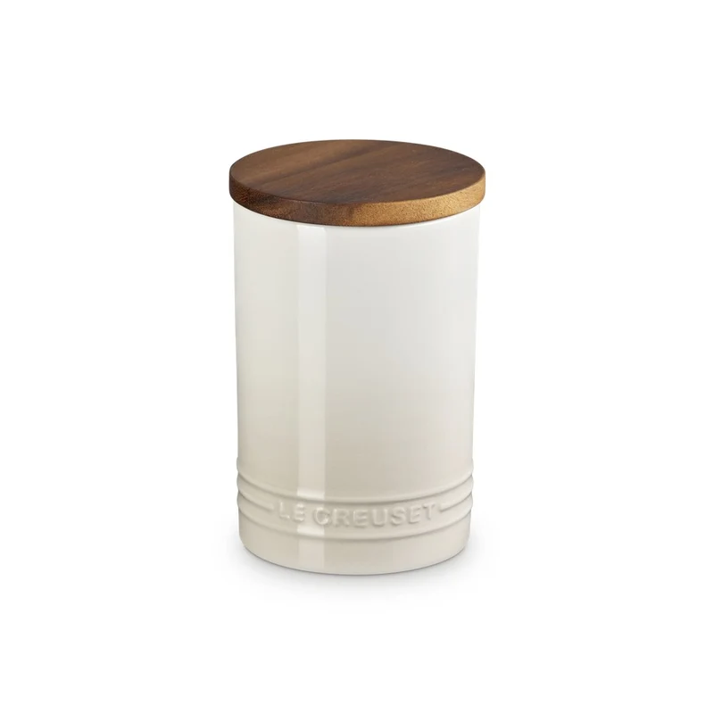 77 cl - Evolution Barattolo In Gres Vetrificato Con Coperchio In Legno