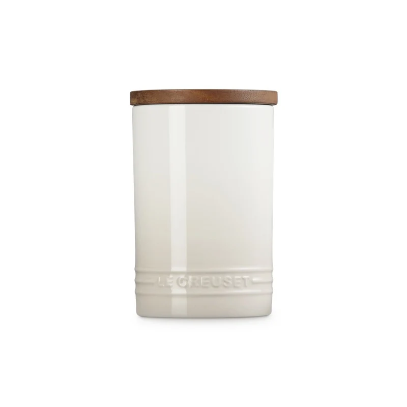 77 cl - Evolution Barattolo In Gres Vetrificato Con Coperchio In Legno
