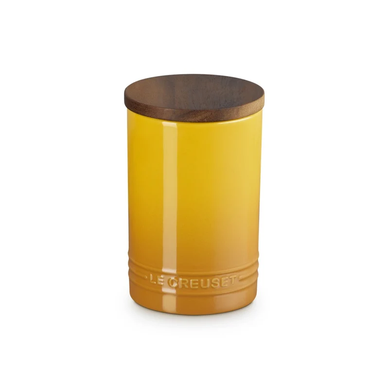77 cl - Evolution Barattolo In Gres Vetrificato Con Coperchio In Legno