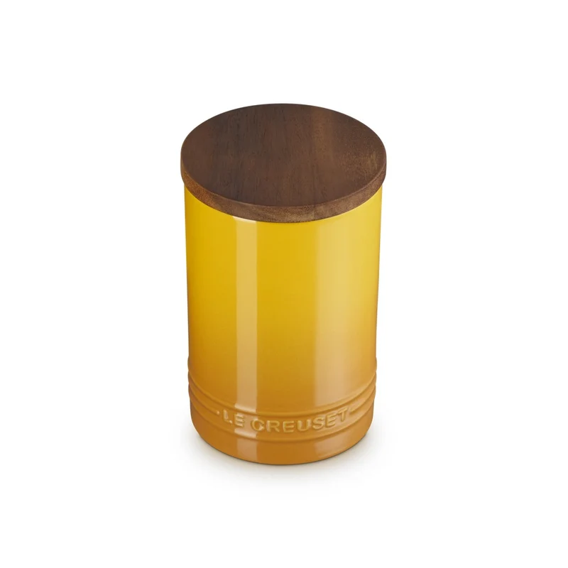 77 cl - Evolution Barattolo In Gres Vetrificato Con Coperchio In Legno