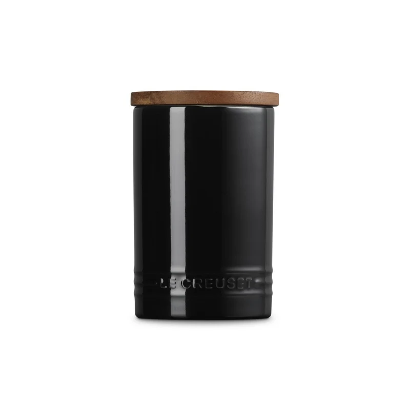 77 cl - Evolution Barattolo In Gres Vetrificato Con Coperchio In Legno