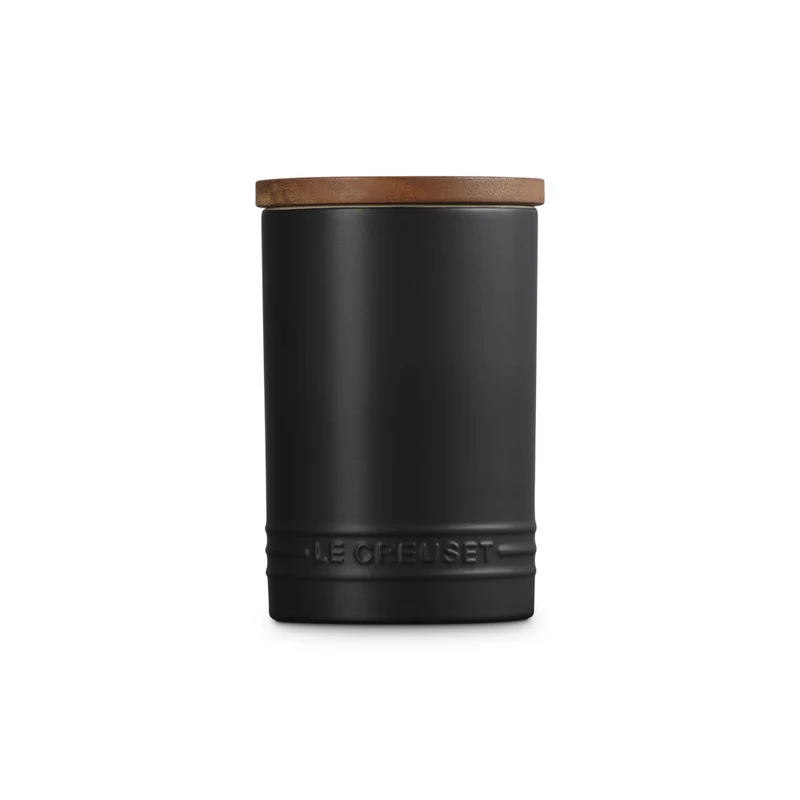 77 cl - Evolution Barattolo In Gres Vetrificato Con Coperchio In Legno