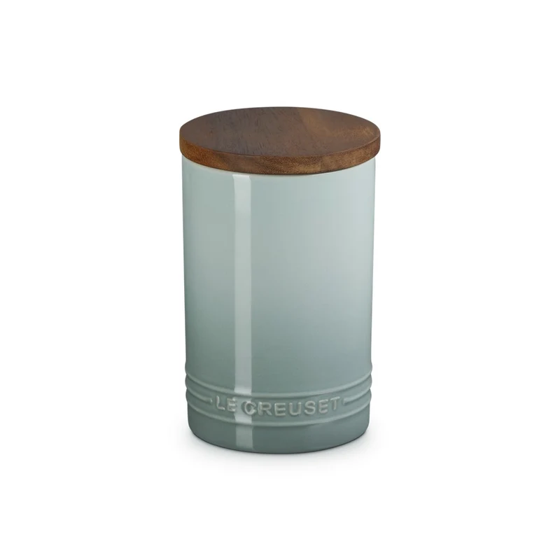 77 cl - Evolution Barattolo In Gres Vetrificato Con Coperchio In Legno