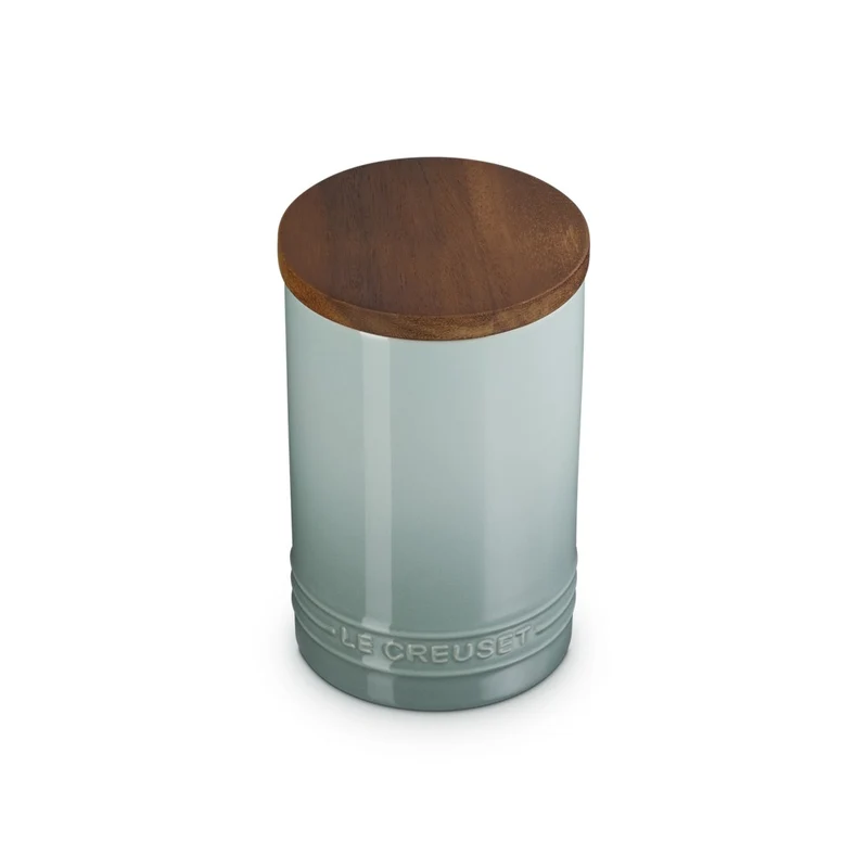 77 cl - Evolution Barattolo In Gres Vetrificato Con Coperchio In Legno