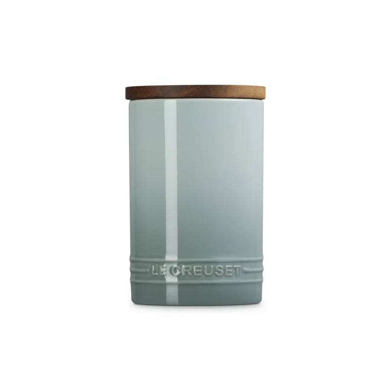 77 cl - Evolution Barattolo In Gres Vetrificato Con Coperchio In Legno