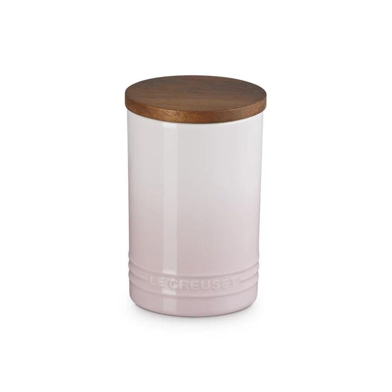 77 cl - Evolution Barattolo In Gres Vetrificato Con Coperchio In Legno