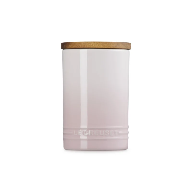 77 cl - Evolution Barattolo In Gres Vetrificato Con Coperchio In Legno