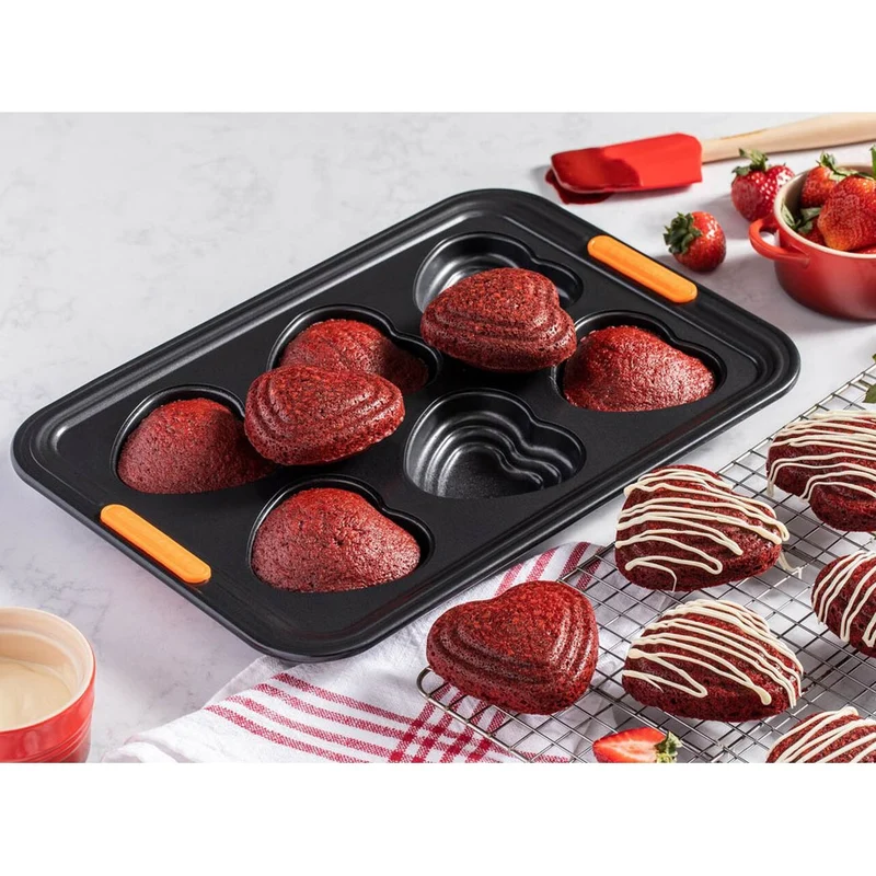 6 Forme - Cuore Stampo Muffin Antiaderente In Acciaio
