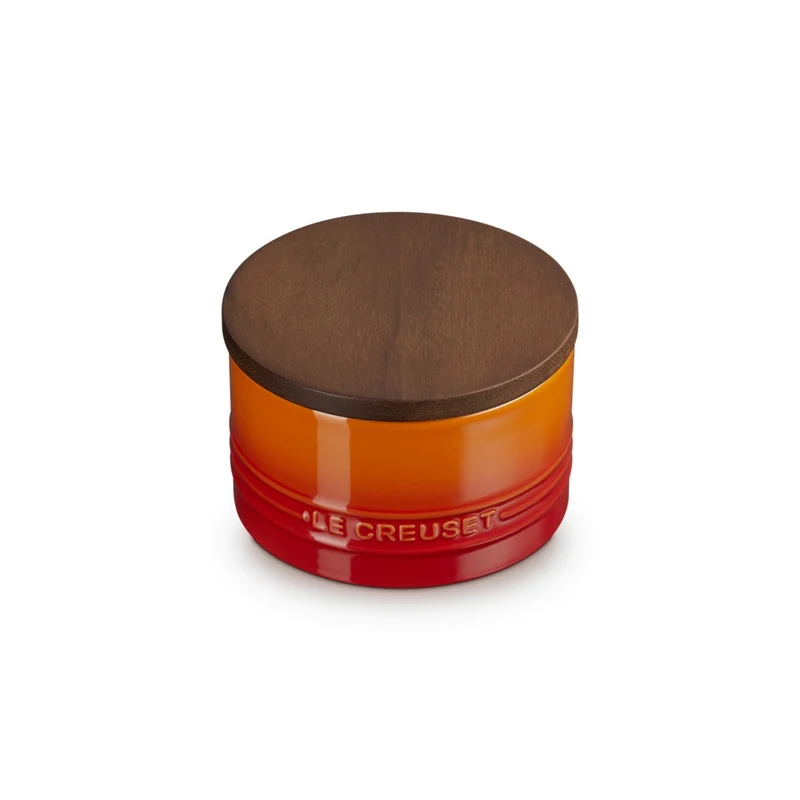 47 cl - Evolution Barattolo In Gres Vetrificato Con Coperchio In Legno