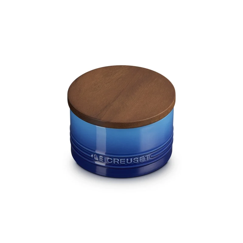 47 cl - Evolution Barattolo In Gres Vetrificato Con Coperchio In Legno