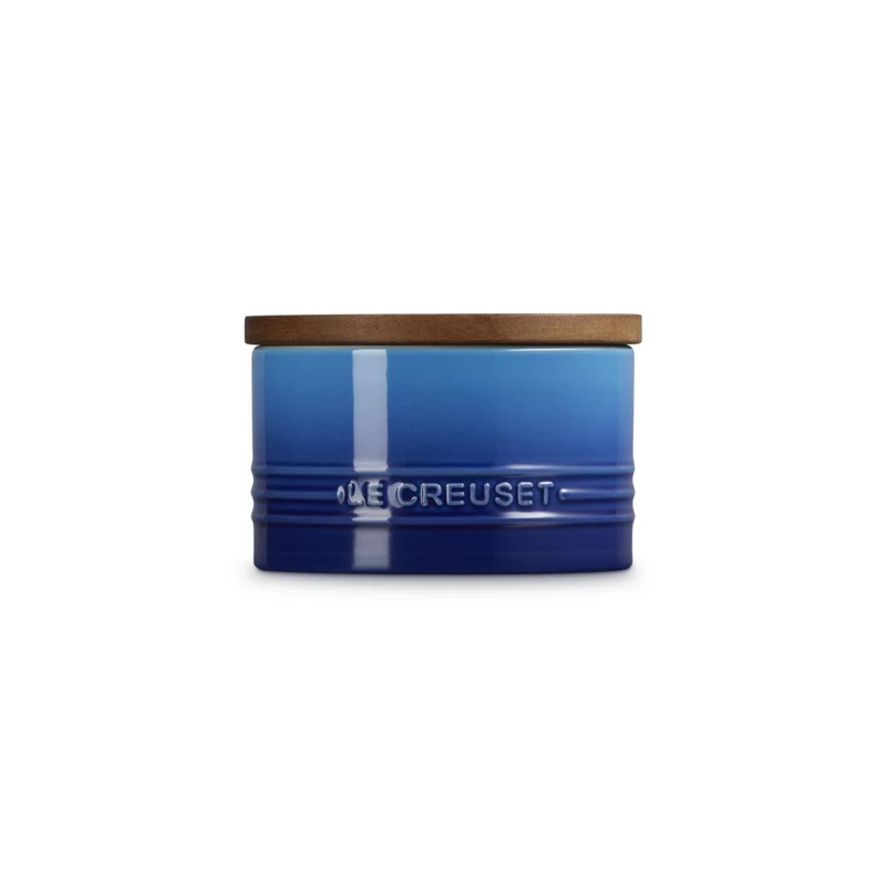 47 cl - Evolution Barattolo In Gres Vetrificato Con Coperchio In Legno