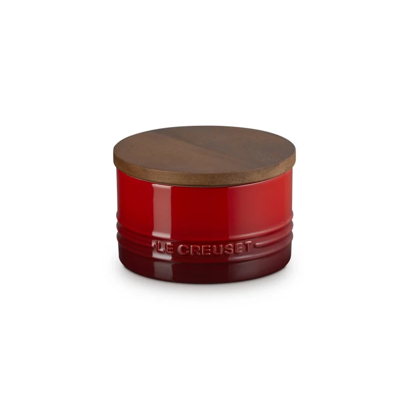 47 cl - Evolution Barattolo In Gres Vetrificato Con Coperchio In Legno