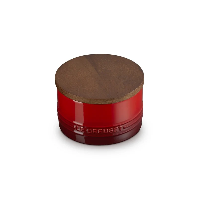 47 cl - Evolution Barattolo In Gres Vetrificato Con Coperchio In Legno
