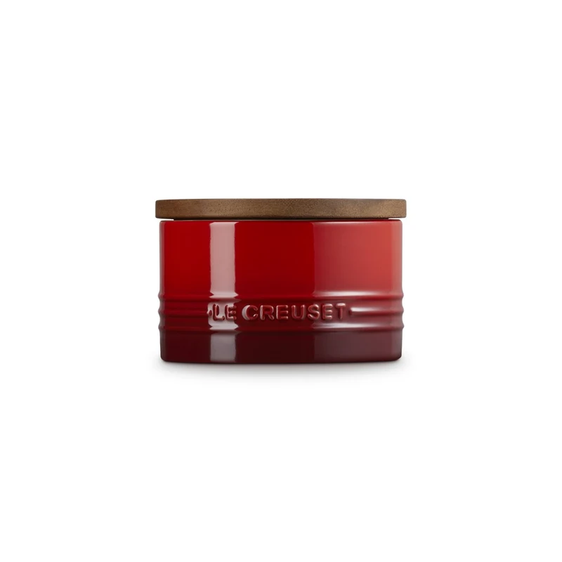 47 cl - Evolution Barattolo In Gres Vetrificato Con Coperchio In Legno