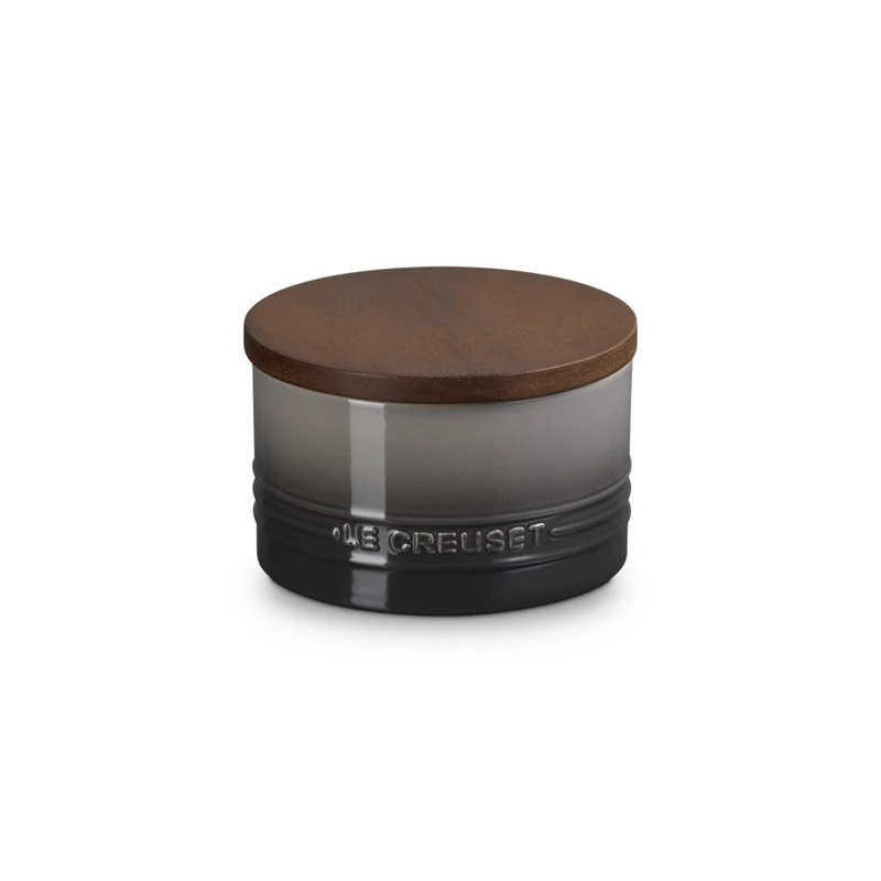 47 cl - Evolution Barattolo In Gres Vetrificato Con Coperchio In Legno