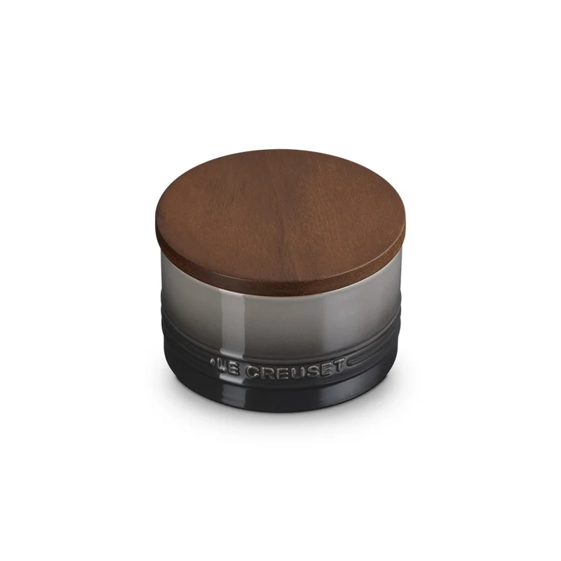 47 cl - Evolution Barattolo In Gres Vetrificato Con Coperchio In Legno