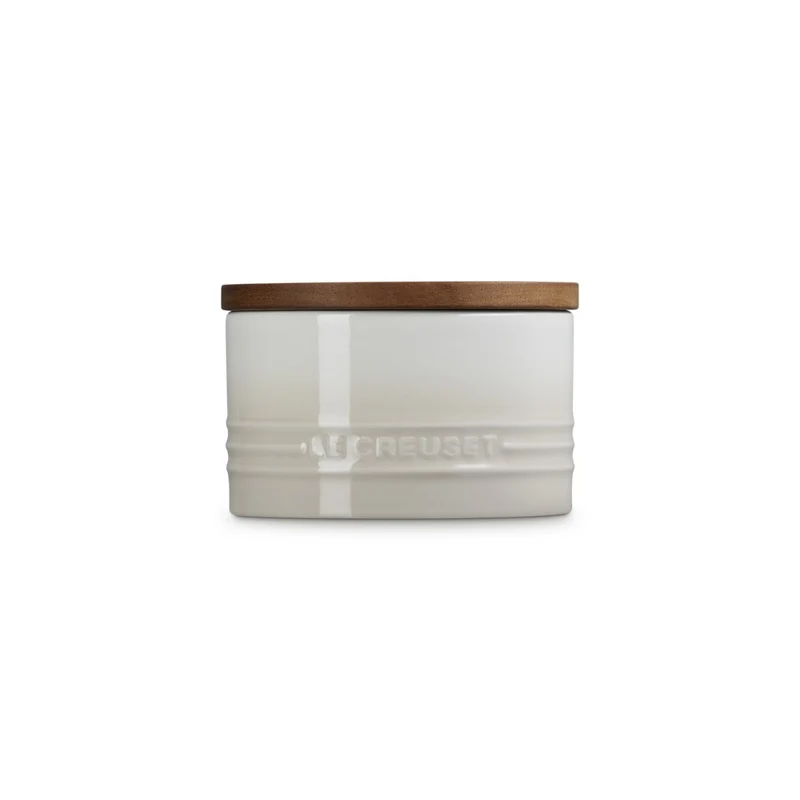 47 cl - Evolution Barattolo In Gres Vetrificato Con Coperchio In Legno