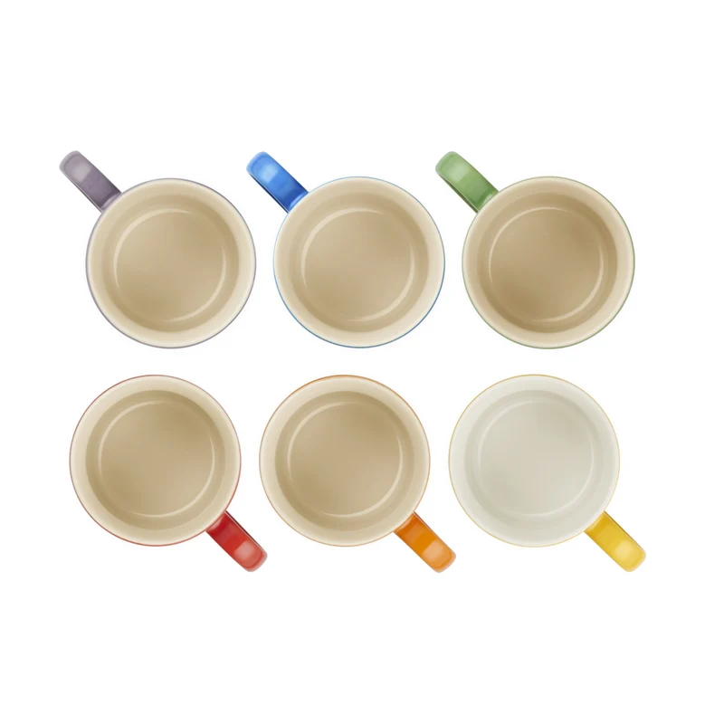 35 cl - London Tazza Mug In Gres Vetrificato Set 6 Pz
