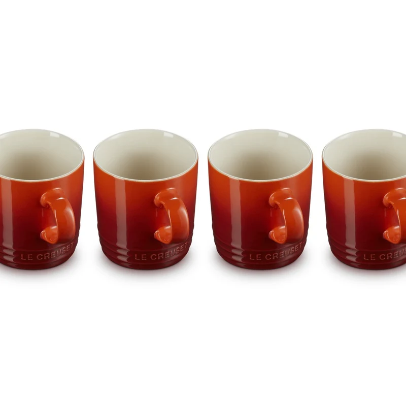 35 cl - London Tazza Mug In Gres Vetrificato Set 4 Pz