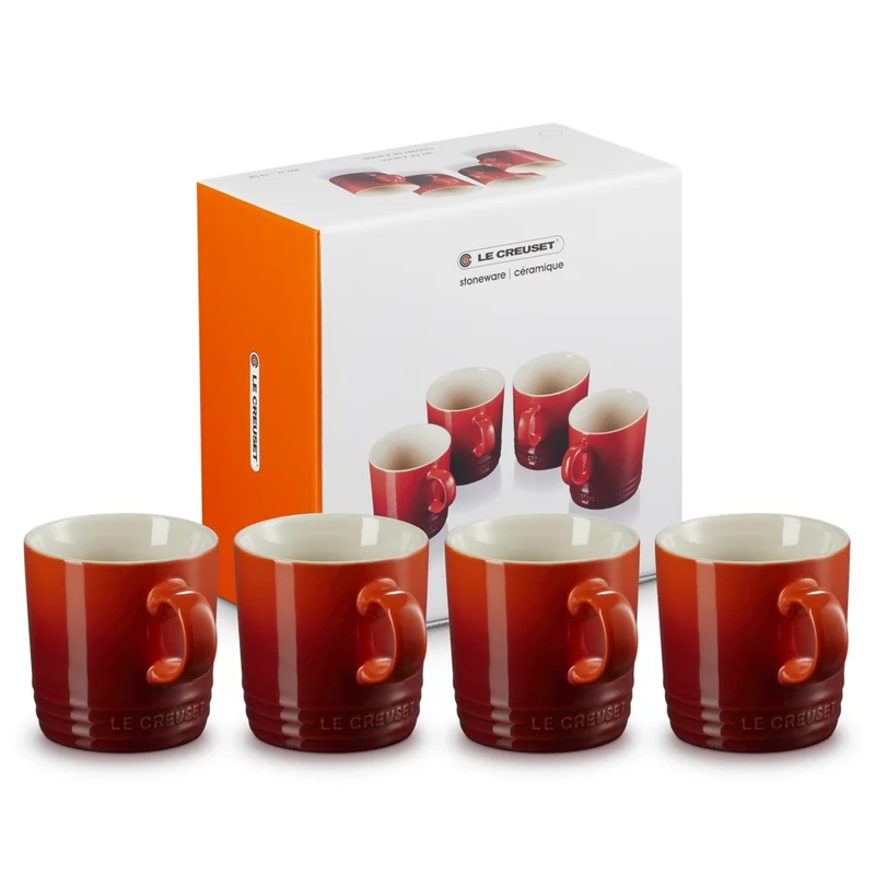 35 cl - London Tazza Mug In Gres Vetrificato Set 4 Pz