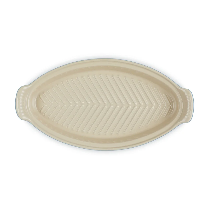 34 cm - Tradition Pesciera Ovale Con Coperchio In Gres Vetrificato
