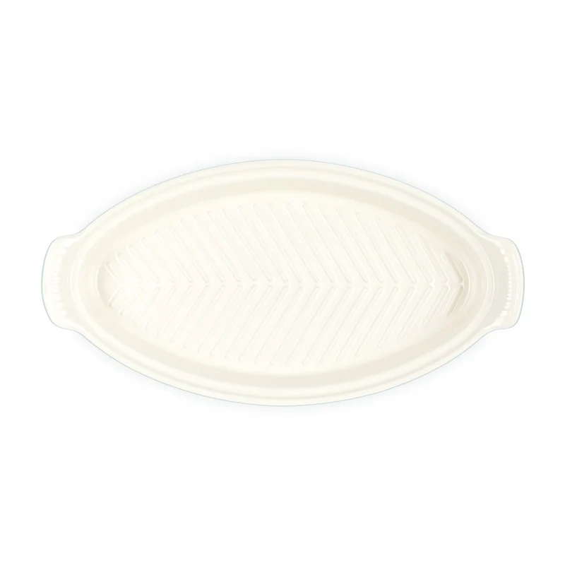 34 cm - Tradition Pesciera Ovale Con Coperchio In Gres Vetrificato