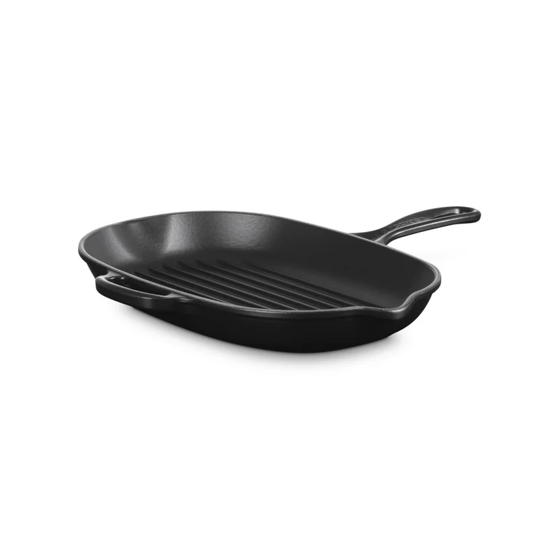 32 cm - Evolution Skillet Bistecchiera Ovale In Ghisa Vetrificata