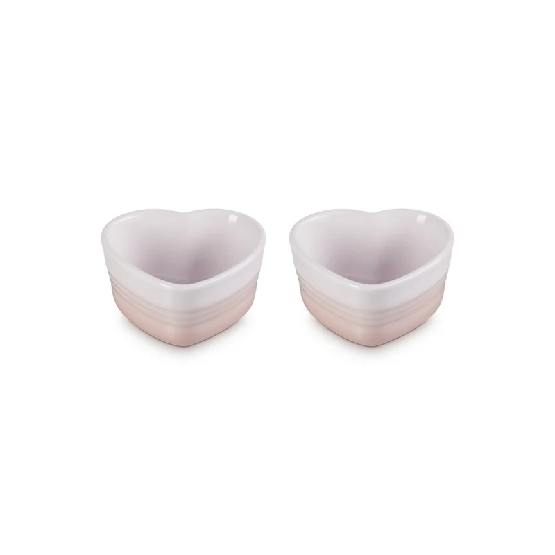 30 cl - Cuore Ramequin In Gres Vetrificato Set 2 Pz