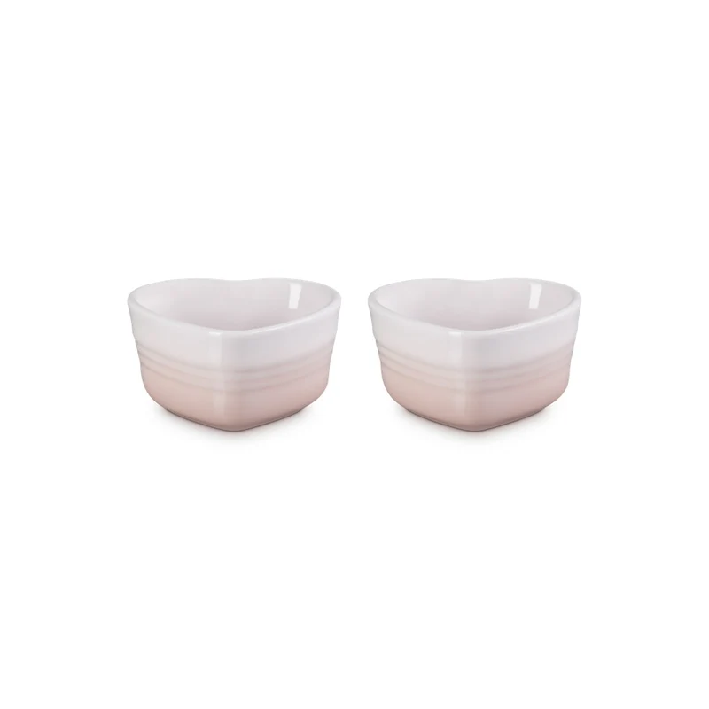 30 cl - Cuore Ramequin In Gres Vetrificato Set 2 Pz