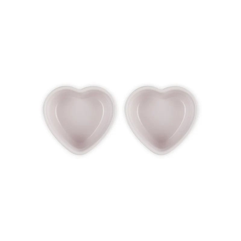 30 cl - Cuore Ramequin In Gres Vetrificato Set 2 Pz