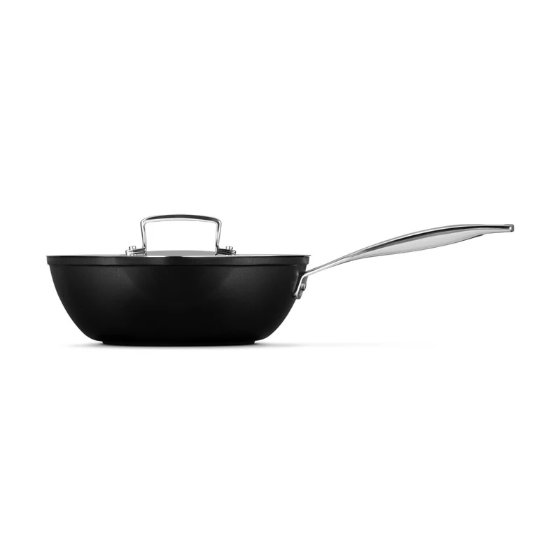 24 cm - Essential Padella Alta Dello Chef Antiaderente Con Doppio Becco In Alluminio
