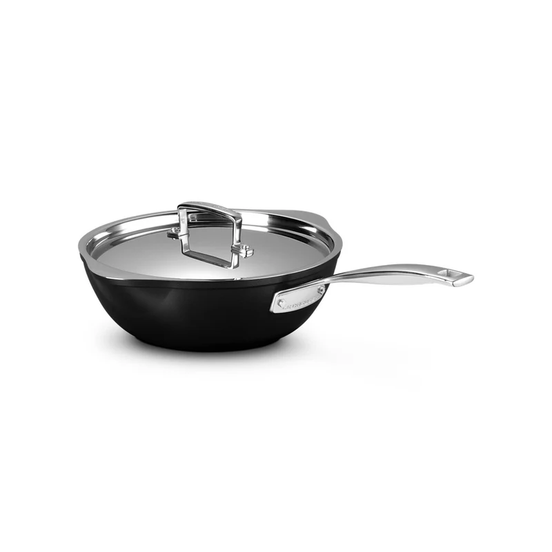 24 cm - Essential Padella Alta Dello Chef Antiaderente Con Doppio Becco In Alluminio