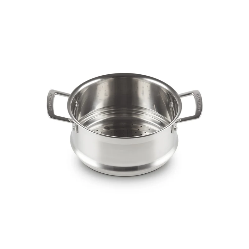 20 cm - Cestello Cottura A Vapore Con Manici In Acciaio Inox