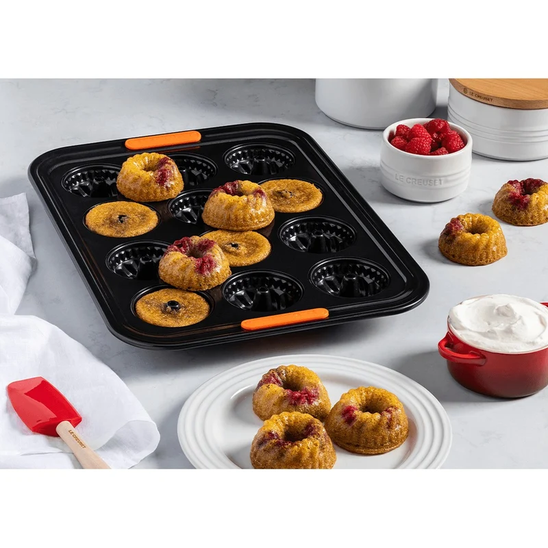 12 Forme - Forme Speciali Stampo Mini Ciambelle Antiaderente In Acciaio al Carbonio