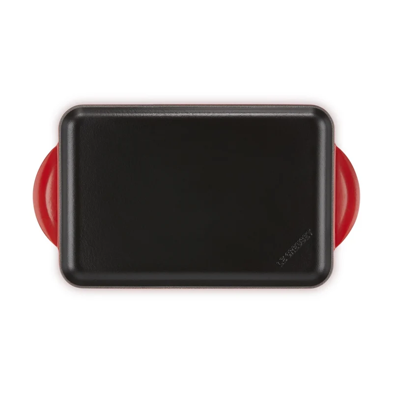 32x22 cm - Tradition Grill Bistecchiera Rettangolare Liscio In Ghisa Vetrificata